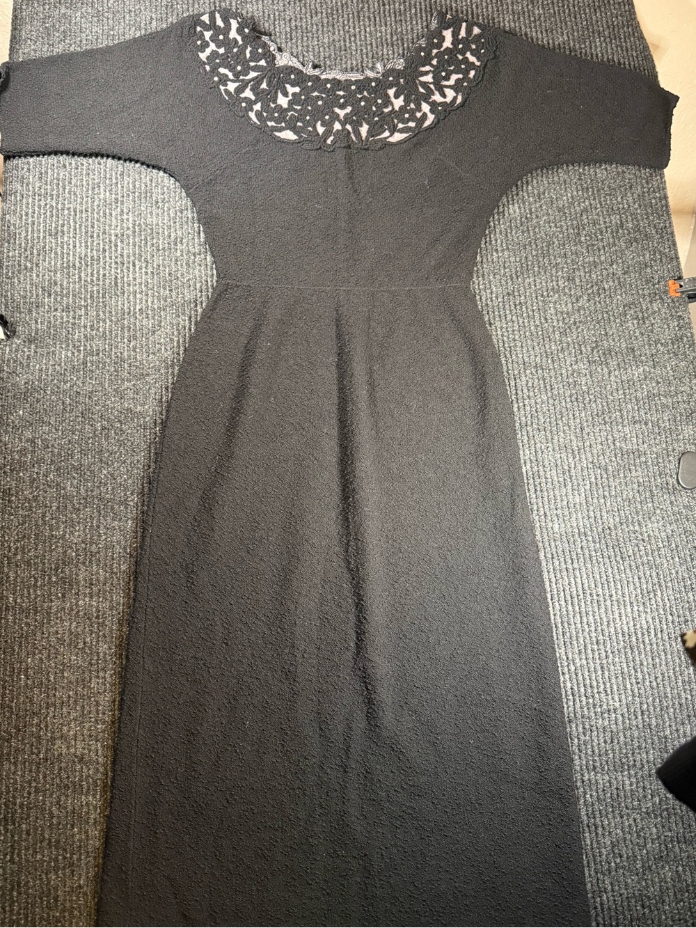 VTG Snyderknit California Sportswear black hand loomed dress-women S